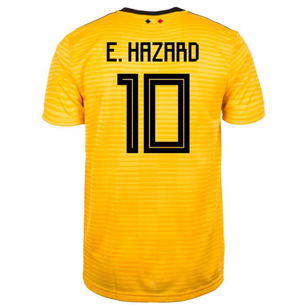 Camiseta Bélgica 2ª E.Hazard 2018 Amarillo